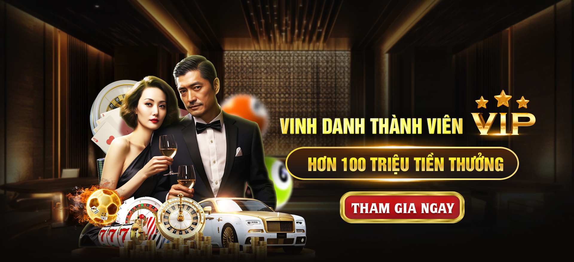 Hình ảnh quảng cáo của vn588 hiển thị nền tảng và các lợi ích